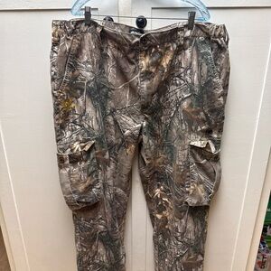 RealTree Camouflage Cargo Hunting Pants Men’s 44-46 XXL Tie Bottoms